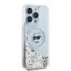 Coque arrière Karl Lagerfeld Liquid Glitter Choupette Head avec MagSafe pour Apple iPhone 14 Pro - Transparent 3