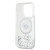 Coque arrière Karl Lagerfeld Liquid Glitter Choupette Head avec MagSafe pour Apple iPhone 14 Pro - Transparent 6