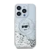 Coque arrière Karl Lagerfeld Liquid Glitter Choupette Head avec MagSafe pour Apple iPhone 14 Pro Max - Transparent 2