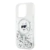 Coque arrière Karl Lagerfeld Liquid Glitter Choupette Head avec MagSafe pour Apple iPhone 14 Pro Max - Transparent 5