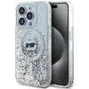 Coque arrière Karl Lagerfeld Liquid Glitter Choupette Head avec MagSafe pour Apple iPhone 15 Pro - Transparent 0
