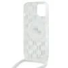Coque arrière Karl Lagerfeld IML Crossbody Monogram Karl & Choupette Head avec MagSafe pour Apple iPhone 15/14 - Transparent 6