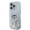 Coque arrière Karl Lagerfeld Liquid Glitter Choupette Head avec MagSafe pour Apple iPhone 15 Pro Max - Transparent 1