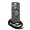 Coque arrière Karl Lagerfeld IML Crossbody Monogram Karl & Choupette Head avec MagSafe pour Apple iPhone 15 Pro - Noir 3