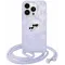 Coque arrière Karl Lagerfeld IML Crossbody Monogram Karl & Choupette Head avec MagSafe pour Apple iPhone 15/14 - Violet