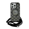Coque arrière Karl Lagerfeld IML Crossbody Monogram Karl & Choupette Head avec MagSafe pour Apple iPhone 15 Pro Max - Noir 2
