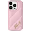Coque arrière Karl Lagerfeld Diagonal Quilted Script pour Apple iPhone 15 Pro Max - Rose