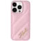Coque arrière Karl Lagerfeld Diagonal Quilted Script pour Apple iPhone 15 Pro Max - Rose