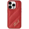 Coque arrière Karl Lagerfeld Diagonal Quilted Script pour Apple iPhone 15 Pro Max - Rouge