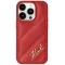 Coque arrière Karl Lagerfeld Diagonal Quilted Script pour Apple iPhone 15 Pro Max - Rouge
