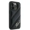 Coque arrière Karl Lagerfeld Diagonal Quilted Script pour Apple iPhone 14 Pro - Noir 4