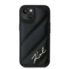 Coque arrière Karl Lagerfeld Diagonal Quilted Script pour Apple iPhone 14 - Noir 3