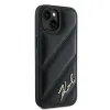 Coque arrière Karl Lagerfeld Diagonal Quilted Script pour Apple iPhone 14 - Noir 4