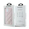 Coque arrière Karl Lagerfeld Diagonal Quilted Script pour Apple iPhone 14 - Rose 8