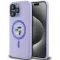 Coque arrière en silicone Karl Lagerfeld Karl & Choupette Heads Ring avec MagSafe pour Apple iPhone 15 Pro Max - Violet