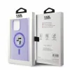 Coque arrière en silicone Karl Lagerfeld Karl & Choupette Heads Ring avec MagSafe pour Apple iPhone 15 Pro Max - Violet 5