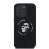 Coque arrière en silicone Karl Lagerfeld Karl & Choupette Heads Ring avec MagSafe pour Apple iPhone 16 Pro - Noir 3