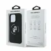 Coque arrière en silicone Karl Lagerfeld Karl & Choupette Heads Ring avec MagSafe pour Apple iPhone 16 Pro - Noir 4