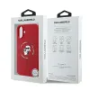 Coque arrière en silicone Karl Lagerfeld Karl & Choupette Heads Ring avec MagSafe pour Apple iPhone 16 Plus - Rouge 8