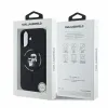 Coque arrière en silicone Karl Lagerfeld Karl & Choupette Heads Ring avec MagSafe pour Apple iPhone 16 - Noir 4