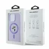 Coque arrière en silicone Karl Lagerfeld Karl & Choupette Heads Ring avec MagSafe pour Apple iPhone 16 Pro Max - Violet 5