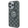 Coque arrière Karl Lagerfeld IML Monogram Karl & Choupette Head avec MagSafe pour Apple iPhone 15 Pro - Noir 2