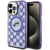 Coque arrière Karl Lagerfeld IML Monogram Karl & Choupette Head avec MagSafe pour Apple iPhone 15 Pro - Violet