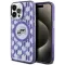 Coque arrière Karl Lagerfeld IML Monogram Karl & Choupette Head avec MagSafe pour Apple iPhone 15 Pro - Violet