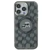 Coque arrière Karl Lagerfeld IML Monogram Karl & Choupette Head avec MagSafe pour Apple iPhone 15 Pro Max - Noir 3