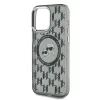 Coque arrière Karl Lagerfeld IML Monogram Karl & Choupette Head avec MagSafe pour Apple iPhone 15 Pro Max - Noir 6