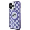 Coque arrière Karl Lagerfeld IML Monogram Karl & Choupette Head avec MagSafe pour Apple iPhone 15 Pro Max - Violet 3