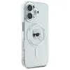 Coque arrière Karl Lagerfeld IML Metal Karl Head avec MagSafe pour Apple iPhone 16 Plus - Blanc 4