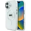 Coque arrière Karl Lagerfeld IML Metal Karl Head avec MagSafe pour Apple iPhone 16 - Blanc