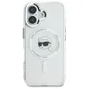 Coque arrière Karl Lagerfeld IML Metal Karl Head avec MagSafe pour Apple iPhone 16 - Blanc 3