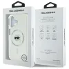 Coque arrière Karl Lagerfeld IML Metal Karl Head avec MagSafe pour Apple iPhone 16 - Blanc 8