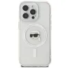 Coque arrière Karl Lagerfeld IML Metal Karl Head avec MagSafe pour Apple iPhone 16 Pro - Blanc 3