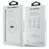 Coque arrière Karl Lagerfeld IML Metal Karl Head avec MagSafe pour Apple iPhone 16 Pro - Blanc 8
