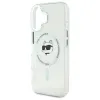 Coque arrière Karl Lagerfeld IML Metal Choupette Head avec MagSafe pour Apple iPhone 16 Plus - Blanc 6
