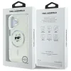Coque arrière Karl Lagerfeld IML Metal Choupette Head avec MagSafe pour Apple iPhone 16 Plus - Blanc 8