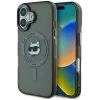 Coque arrière Karl Lagerfeld IML Metal Choupette Head avec MagSafe pour Apple iPhone 16 Plus - Noir