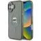 Coque arrière Karl Lagerfeld IML Metal Karl Head avec MagSafe pour Apple iPhone 16 Plus - Noir