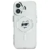 Coque arrière Karl Lagerfeld IML Metal Choupette Head avec MagSafe pour Apple iPhone 16 - Blanc 3