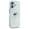 Coque arrière Karl Lagerfeld IML Metal Choupette Head avec MagSafe pour Apple iPhone 16 - Blanc 4