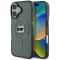 Coque arrière Karl Lagerfeld IML Metal Choupette Head avec MagSafe pour Apple iPhone 16 - Noir
