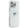Coque arrière Karl Lagerfeld IML Metal Choupette Head avec MagSafe pour Apple iPhone 16 Pro Max - Blanc 4