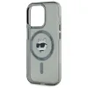 Coque arrière Karl Lagerfeld IML Metal Choupette Head avec MagSafe pour Apple iPhone 15 Pro - Noir 3