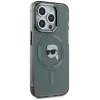 Coque arrière Karl Lagerfeld IML Metal Karl Head avec MagSafe pour Apple iPhone 15 Pro - Noir