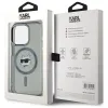 Coque arrière Karl Lagerfeld IML Metal Choupette Head avec MagSafe pour Apple iPhone 15 Pro Max - Noir 5