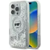 Coque arrière Karl Lagerfeld Liquid Glitter Choupette Head avec MagSafe pour Apple iPhone 16 Pro - Transparent 0