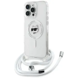Coque arrière Karl Lagerfeld IML Choupette Head & Cord avec MagSafe pour Apple iPhone 16 Pro - Transparent